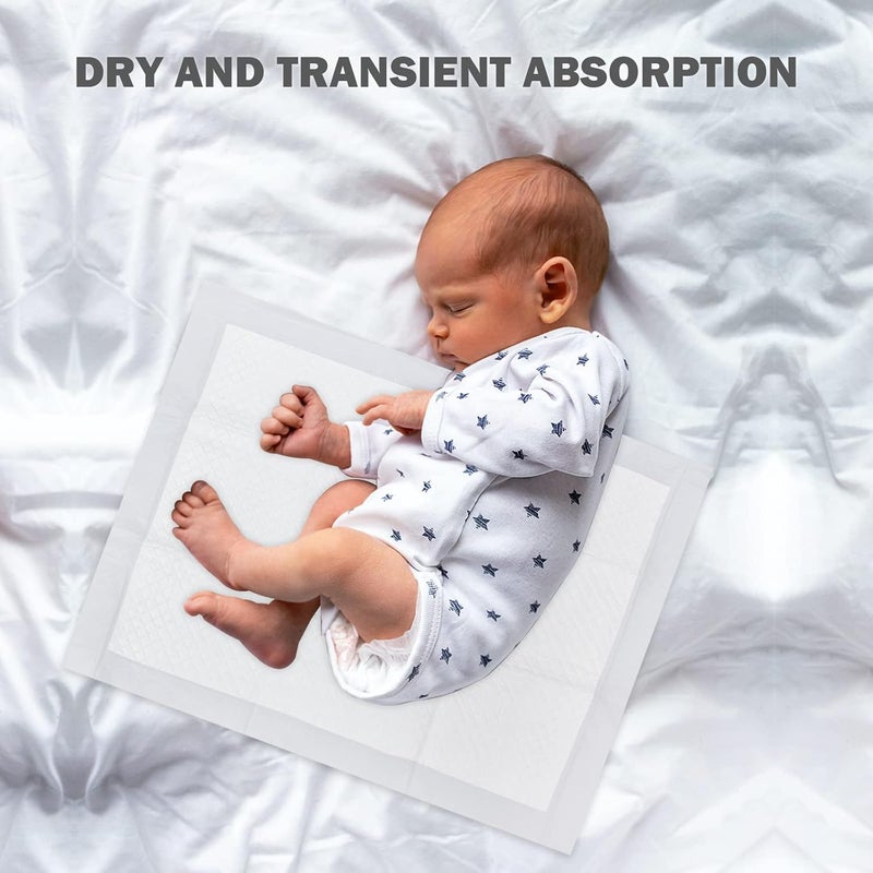 FORYEE Disposable Changing Pad Liners for Baby 17 x 13 Inches (25 Pack) Waterproof Underpads Soft Non-Woven Fabric Breathable Changing Pad for Changing Table - White - Image 3